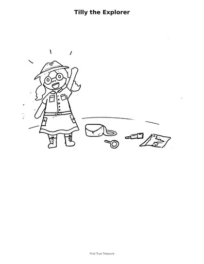 Tilly the Explorer coloring page preview