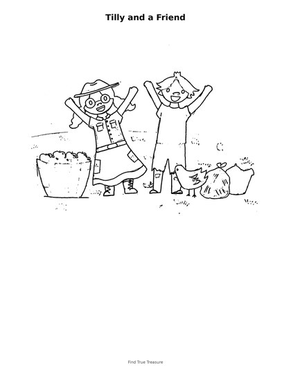 Tilly and a Friend coloring page preview