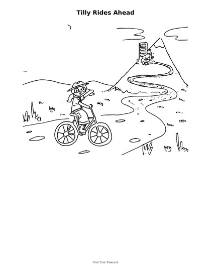 Tilly Rides Ahead coloring page preview